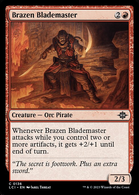 【Foil】【EN】鉄面連合の刃使い/Brazen Blademaster [LCI] 赤C No.136