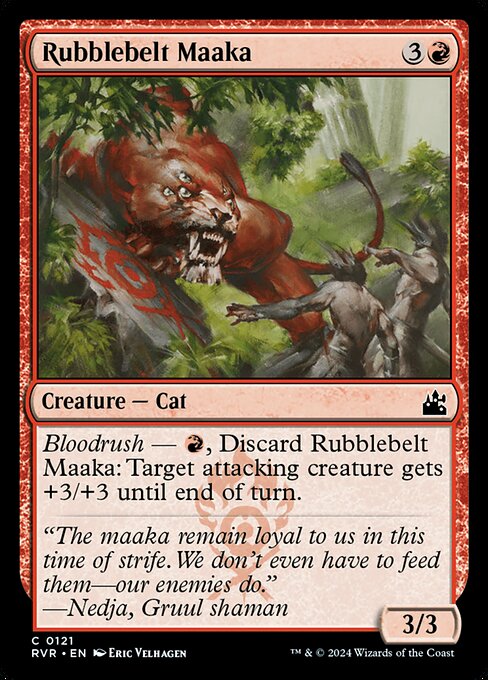 【Foil】【EN】瓦礫帯のマーカ/Rubblebelt Maaka [RVR] 赤C No.121