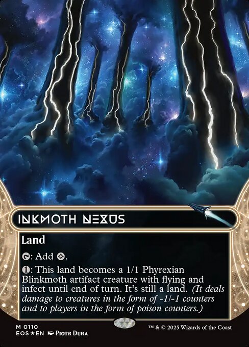 【ギャラクシーFoil】【EN】墨蛾の生息地/Inkmoth Nexus [EOS] 土地M No.110