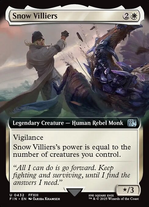 【拡張アート】【Foil】【EN】スノウ・ヴィリアース/Snow Villiers [FIN] 白U No.432