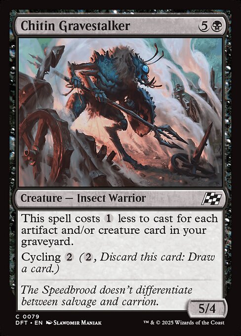 【Foil】【EN】キチン質の墓地歩き/Chitin Gravestalker [DFT] 黒C No.79