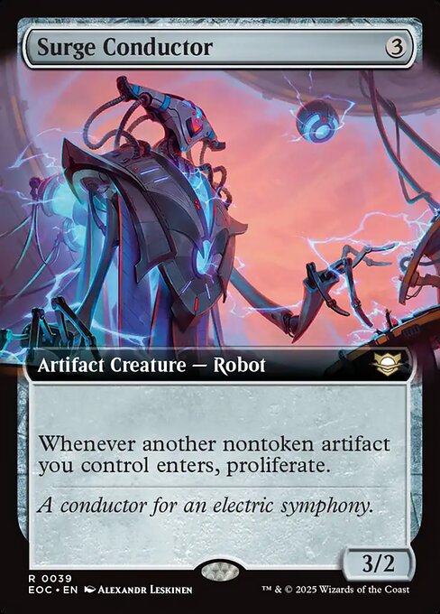 【拡張アート】【Foil】【EN】うねりの指揮者/Surge Conductor [EOC] 茶R No.39