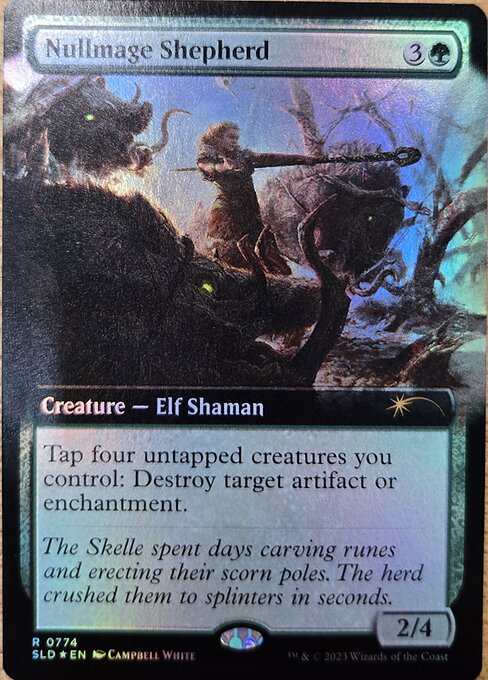 【拡張アート】【Foil】【EN】虚無魔道士の番人/Nullmage Shepherd [SLD] 緑R No.774