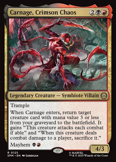【EN】真紅の混沌、カーネイジ/Carnage, Crimson Chaos [SPM] 金R No.125