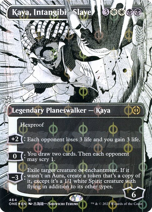 【ショーケース】【ボーダレス】【Foil】【EN】無形の処刑者、ケイヤ/Kaya, Intangible Slayer [ONE] 金R No.464