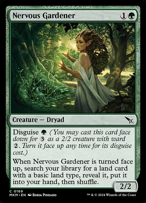 【Foil】【EN】神経質な庭師/Nervous Gardener [MKM] 緑C No.169