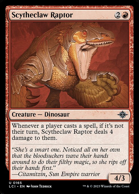 【Foil】【EN】鎌爪の猛竜/Scytheclaw Raptor [LCI] 赤U No.165