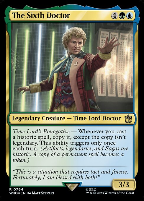 【サージFoil】【Foil】【EN】６代目ドクター/The Sixth Doctor [WHO] 金R No.764