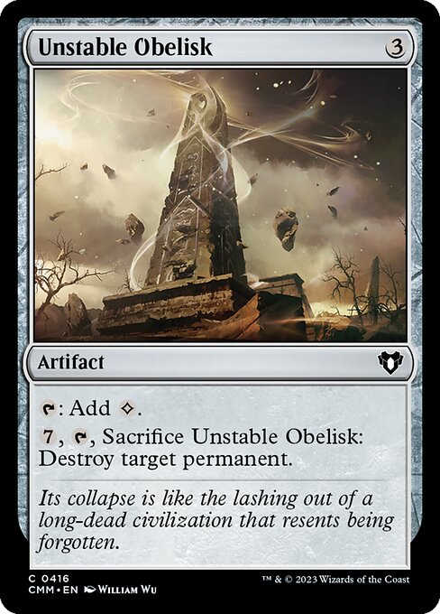 【Foil】【EN】不安定なオベリスク/Unstable Obelisk [CMM] 茶C No.416