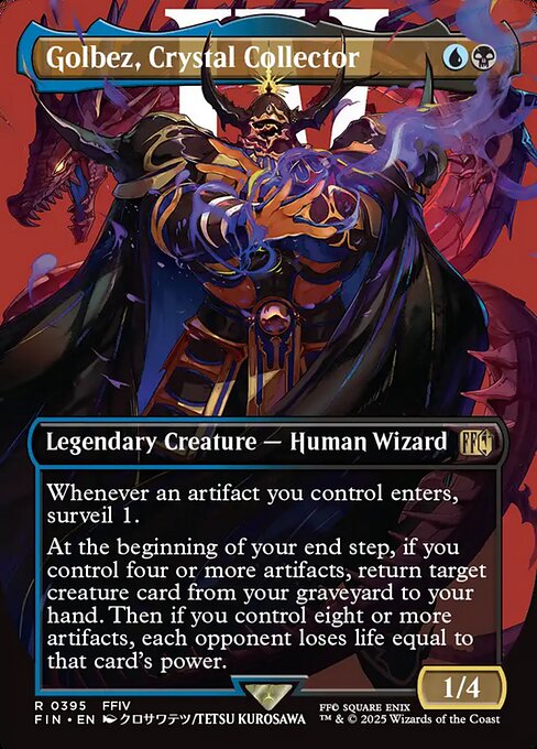 【ボーダーレス】【Foil】【EN】クリスタルを集める者、ゴルベーザ/Golbez, Crystal Collector [FIN] 金R No.395