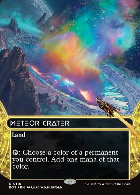 【ボーダレス】【ギャラクシーFoil】【EN】隕石のクレーター/Meteor Crater [EOS] 土地R No.116