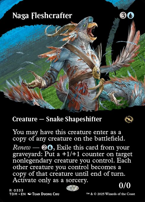 【ボーダレス】【EN】ナーガの肉体造形師/Naga Fleshcrafter [TDM] 青R No.333