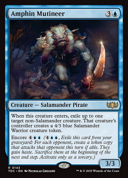 【Foil】【EN】アンフィンの反逆者/Amphin Mutineer [TDC] 青R No.143