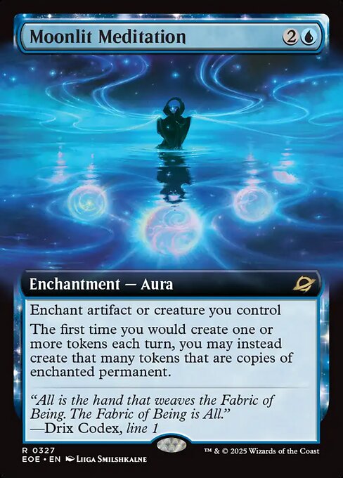 【拡張アート】【Foil】【EN】月明かりの瞑想/Moonlit Meditation [EOE] 青R No.327