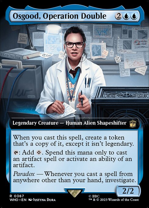 【拡張アート】【Foil】【EN】オペレーション・ダブル、オスグッド/Osgood, Operation Double [WHO] 青R No.367