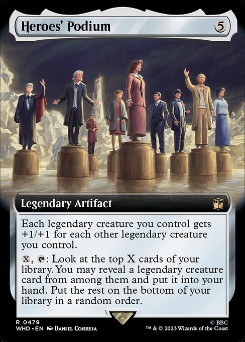 【拡張アート】【Foil】【EN】英雄の演壇/Heroes' Podium [WHO] 茶R No.479