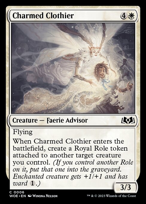 【Foil】【EN】魅せられた衣服商/Charmed Clothier [WOE] 白C No.6