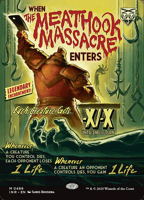 【フルアート】【Foil】【EN】食肉鉤虐殺事件/The Meathook Massacre [INR] 黒M No.486