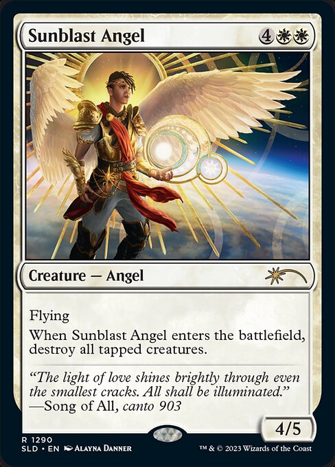 【Foil】【EN】太陽破の天使/Sunblast Angel [SLD] 白R No.1290