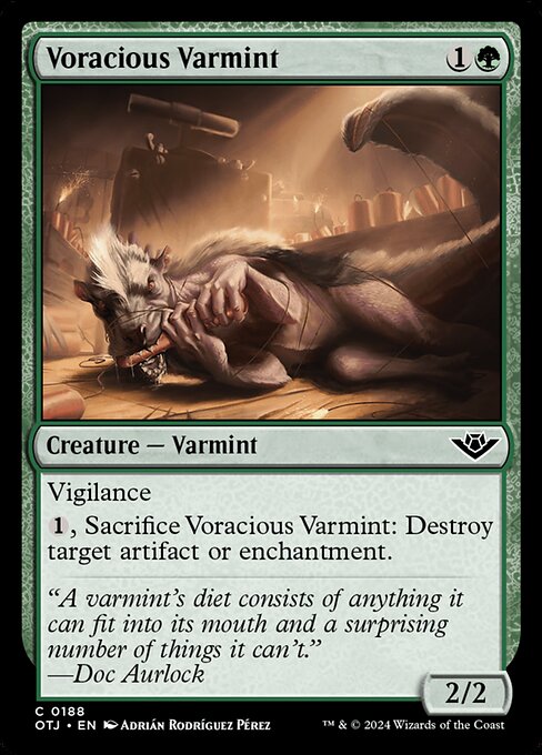【Foil】【EN】大食の匪獣/Voracious Varmint [OTJ] 緑C No.188