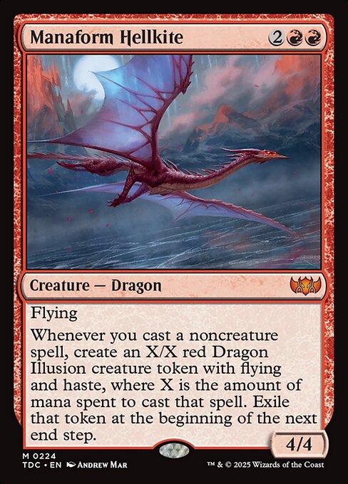【Foil】【EN】マナ形成のヘルカイト/Manaform Hellkite [TDC] 赤M No.224