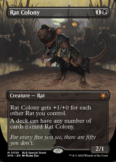 【ボーダレス】【Foil】【EN】ネズミの群棲/Rat Colony [SPG] 黒M No.56
