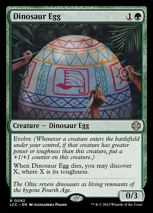 【EN】恐竜の卵/Dinosaur Egg [LCC] 緑R No.92