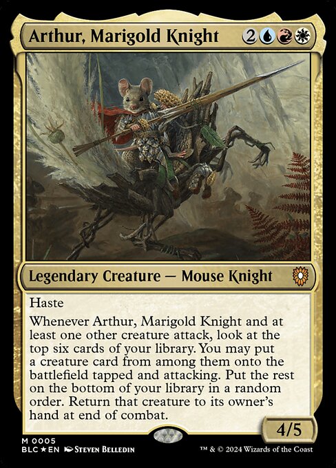 【Foil】【EN】マリーゴールドの騎士、アーサー/Arthur, Marigold Knight [BLC] 金M No.5