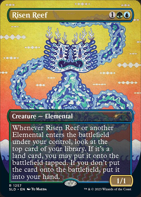 【ボーダレス】【Foil】【EN】発現する浅瀬/Risen Reef [SLD] 金R No.1257