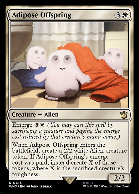 【サージFoil】【Foil】【EN】アディポーズの子/Adipose Offspring [WHO] 白R No.615
