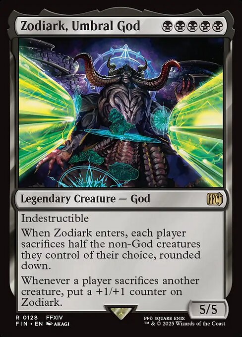 【Foil】【EN】戒律王、ゾディアーク/Zodiark, Umbral God [FIN] 黒R No.128
