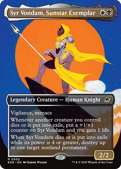 【Foil】【EN】サンスターの模範、ヴォンダム卿/Syr Vondam, Sunstar Exemplar [EOE] 金R No.302
