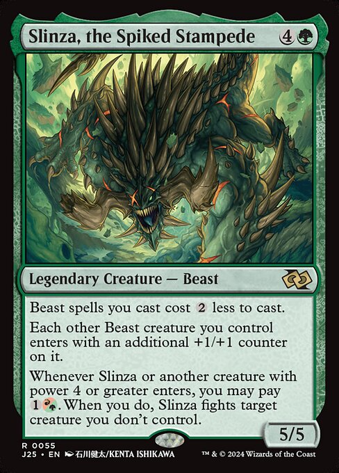 【EN】Slinza, the Spiked Stampede [J25] 緑R No.55