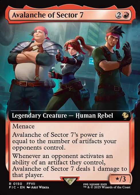 【拡張アート】【Foil】【EN】七番街スラムのアバランチ/Avalanche of Sector 7 [FIC] 赤R No.150
