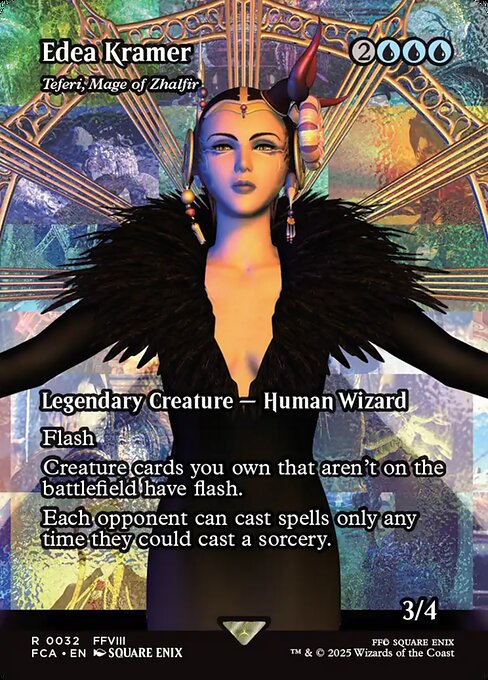 【ショーケース】【EN】ザルファーの魔道士、テフェリー/Teferi, Mage of Zhalfir [FCA] 青R No.32