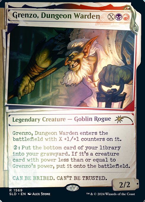 【ショーケース】【Foil】【EN】地下牢の管理人、グレンゾ/Grenzo, Dungeon Warden [SLD] 金R No.1569★