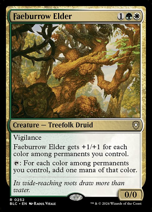 【EN】フェイ庄の古老/Faeburrow Elder [BLC] 金R No.252