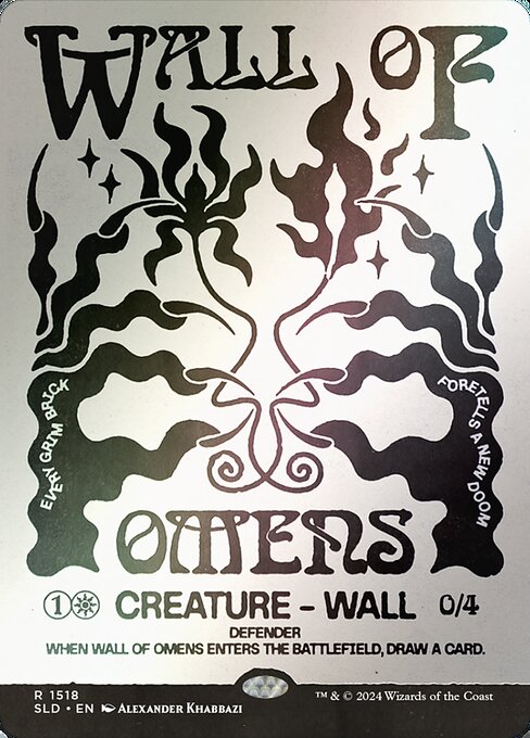 【ショーケース】【Foil】【EN】前兆の壁/Wall of Omens [SLD] 白R No.1518★