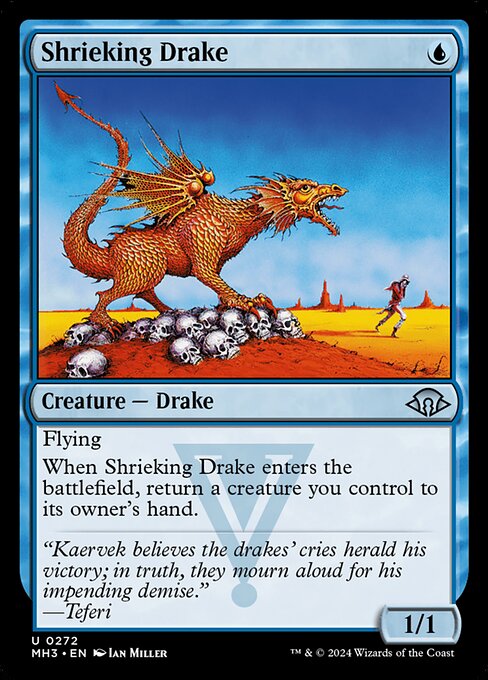 【Foil】【EN】金切り声のドレイク/Shrieking Drake [MH3] 青U No.272