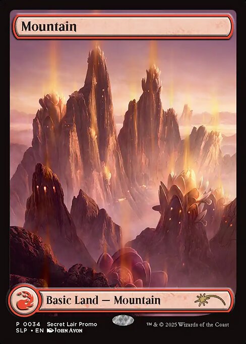 【Foil】【EN】Mountain [SLP] 土地R No.34