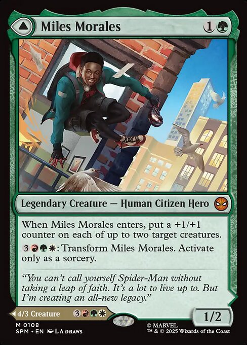 【EN】マイルズ・モラレス // アルティメット・スパイダーマン/Miles Morales // Ultimate Spider-Man [SPM] 緑M No.108