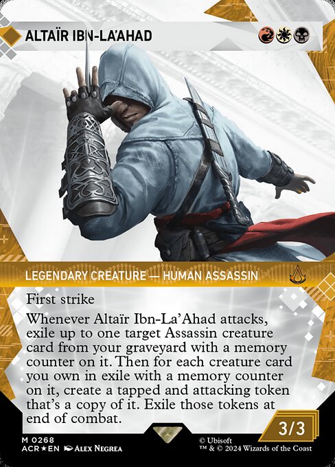 【テクスチャーFoil】【ボーダレス】【EN】アルタイル・イブン・ラ・アハド/Altaïr Ibn-La'Ahad [ACR] 金M No.268