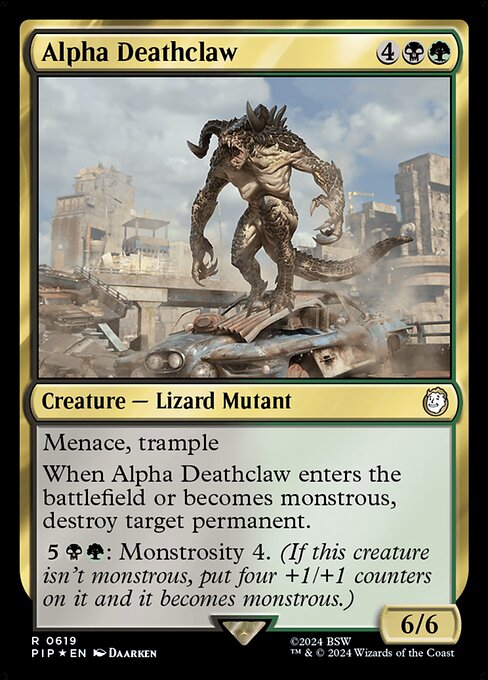 【サージFoil】【Foil】【EN】デスクロー・アルファ/Alpha Deathclaw [PIP] 金R No.619