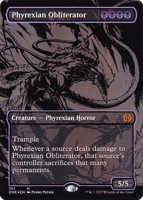 【ボーダレス】【Foil】【EN】ファイレクシアの抹消者/Phyrexian Obliterator [ONE] 黒M No.351