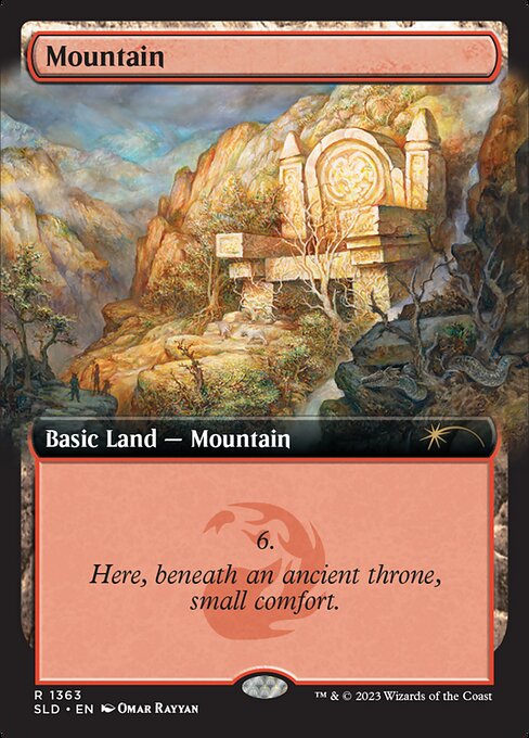 【拡張アート】【Foil】【EN】山/Mountain [SLD] 無R No.1363