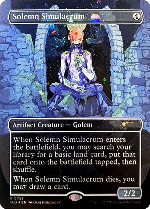 【ボーダレス】【Foil】【EN】真面目な身代わり/Solemn Simulacrum [SLD] 茶R No.791★