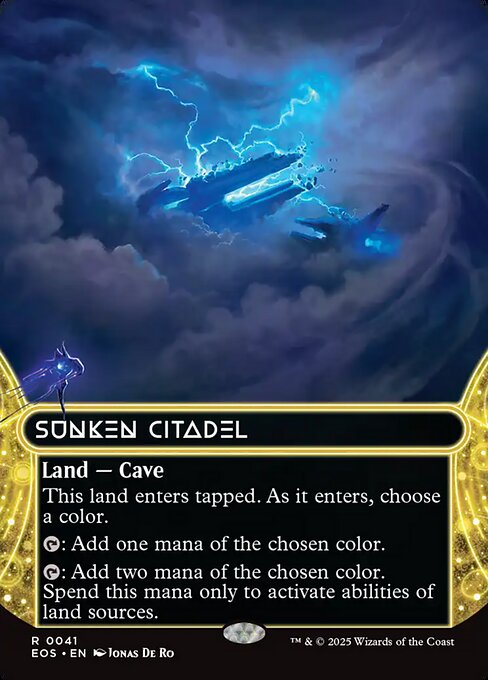 【ボーダレス】【Foil】【EN】沈んだ城塞/Sunken Citadel [EOS] 土地R No.41