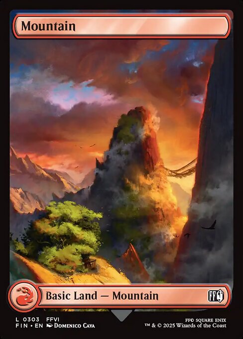 【フルアート】【Foil】【EN】山/Mountain [FIN] 土地C No.303