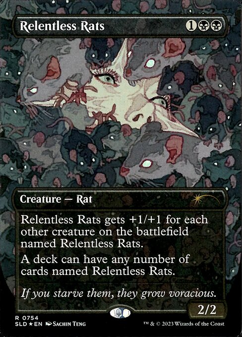 【ボーダレス】【Foil】【EN】執拗なネズミ/Relentless Rats [SLD] 黒R No.754