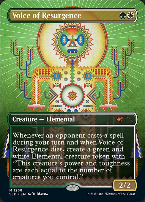 【ボーダレス】【Foil】【EN】復活の声/Voice of Resurgence [SLD] 金M No.1258